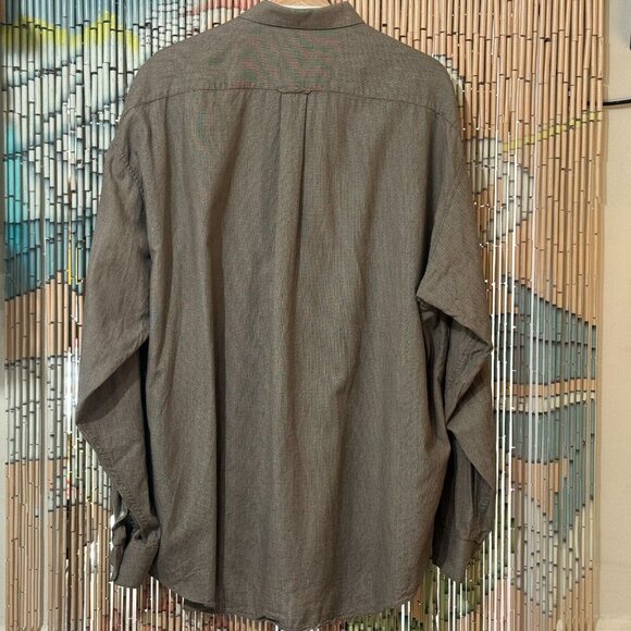 Corporate Casual Button-Down Shirt, 100% Cotton, Brown, Men's XXL - Picture 3 of 16